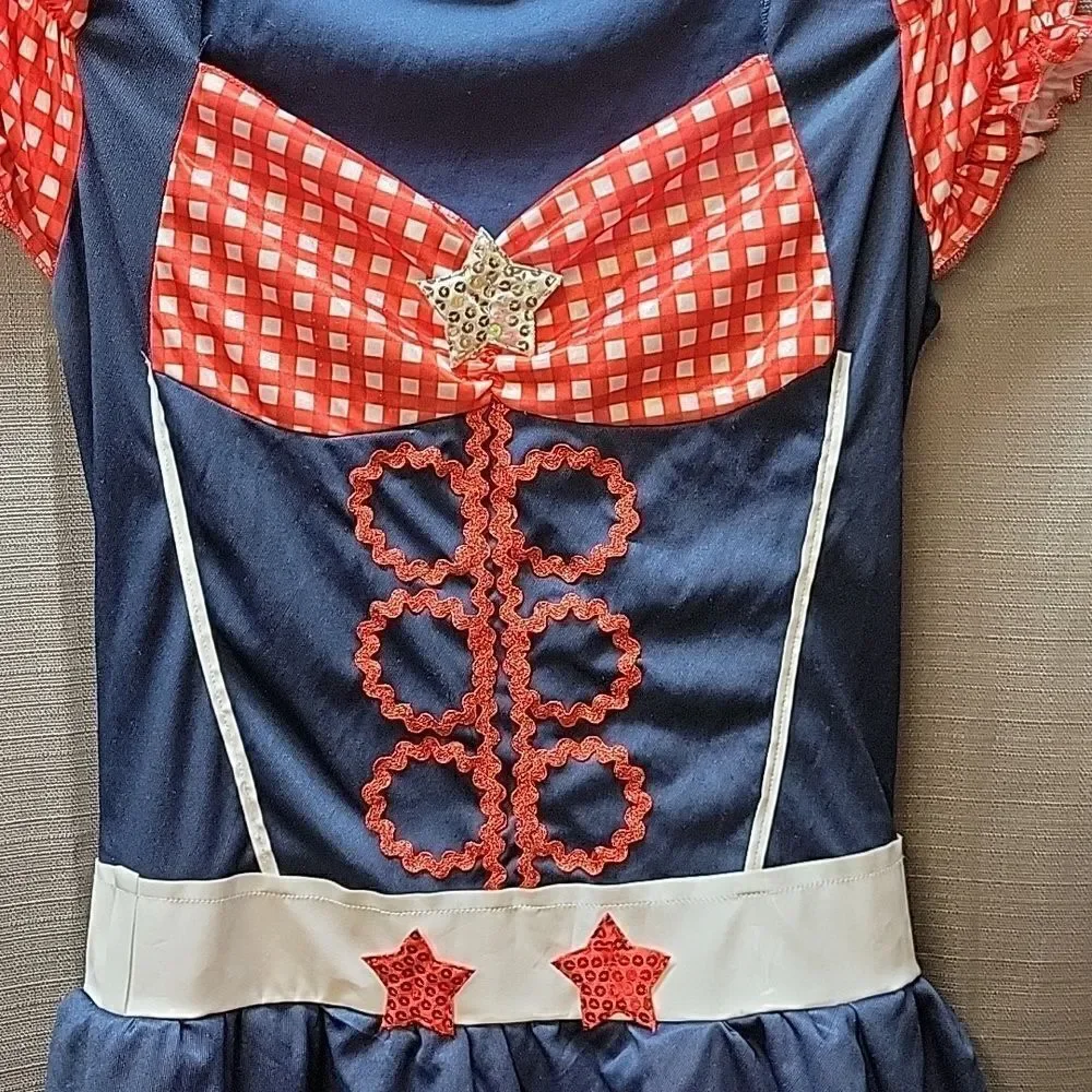 Barbie Cowgirl/square‎ dancer dress, slip and hat. Adult size L 12-14